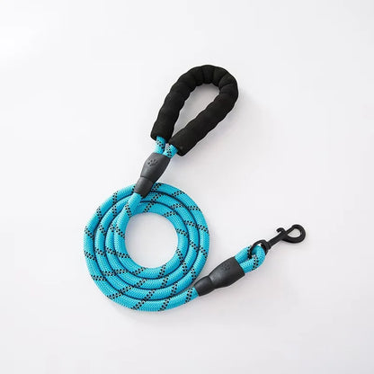 Pet dog leash with a comfortable soft