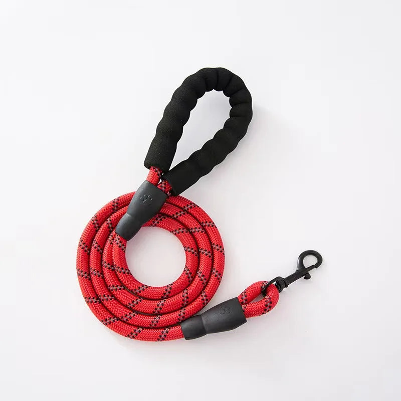 Pet dog leash with a comfortable soft