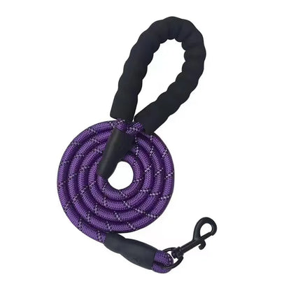 Pet dog leash with a comfortable soft