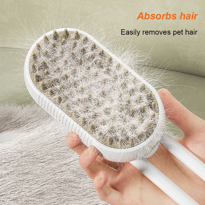 3-in-1 Steam Grooming Brush for Pets