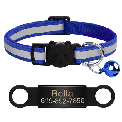 Personalized Reflective Cat ID Collar