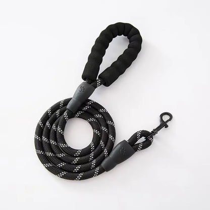 Pet dog leash with a comfortable soft