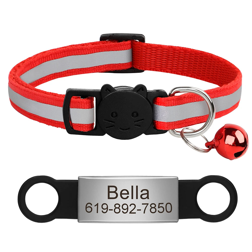 Personalized Reflective Cat ID Collar