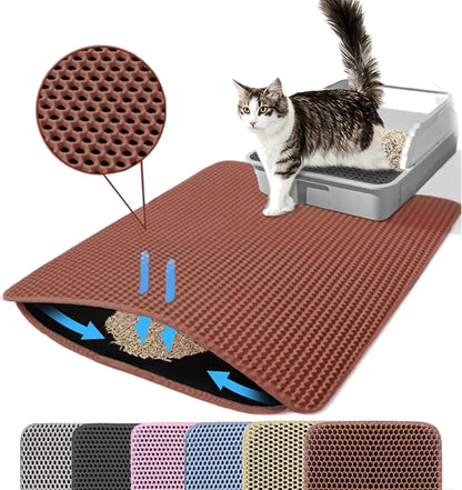 Double-Layer Cat Litter Mat