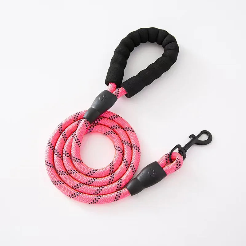 Pet dog leash with a comfortable soft