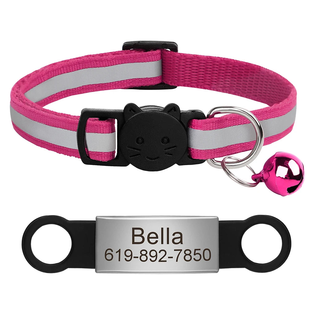 Personalized Reflective Cat ID Collar