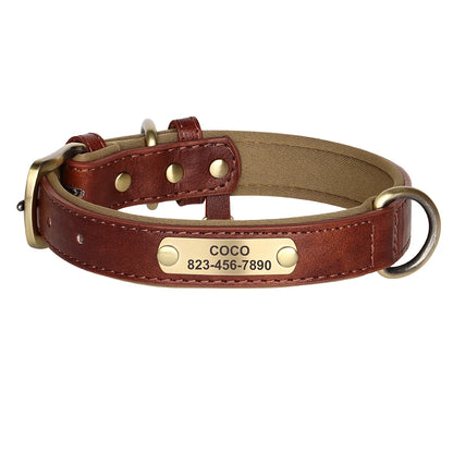 Personalized PU Leather Dog ID Collar