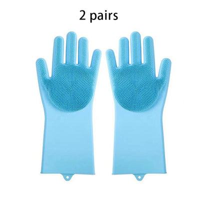 Silicone Pet Grooming & Bath Gloves (2 PCS)
