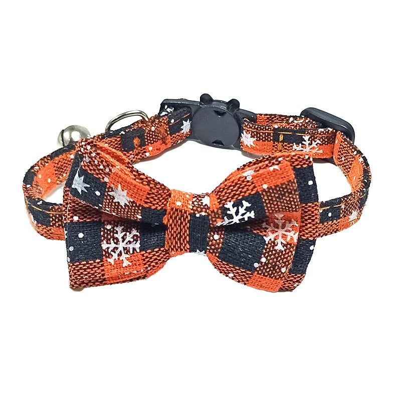 Plaid Cat Collar with Bow & Bell